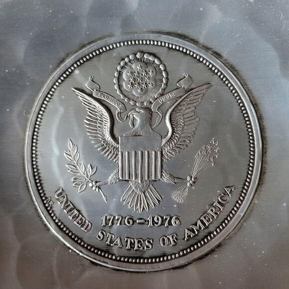 Vintage Wendell August Forge American Bicentennial Bowl Tray Aluminum 7 x 5 1976 - Picture 2 of 6